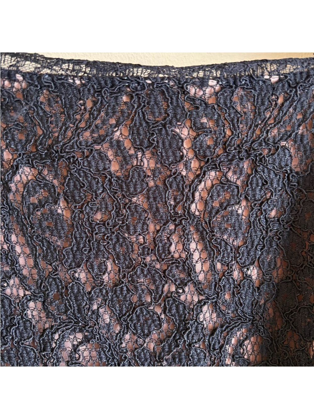Adrianna Papell Black Boutique Lace Sheath Dress. V-Back/Full zip. Size 12 EUC! - Picture 13 of 16